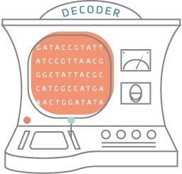 Illustration of DNA decoding computer
